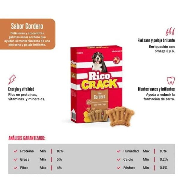 RICOCRACK sabor a cordero -ADULTOS- 500g - Imagen 2