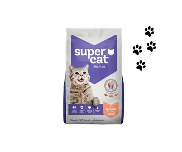 Croquetas SUPERCAT sabor a sardina, atún y trucha-ADULTO- 15Kg