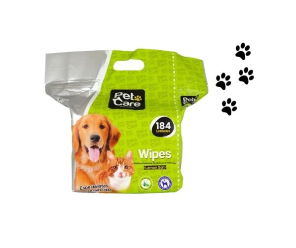 Toallitas húmedas PET CARE aroma -LIMÓN- 184unds